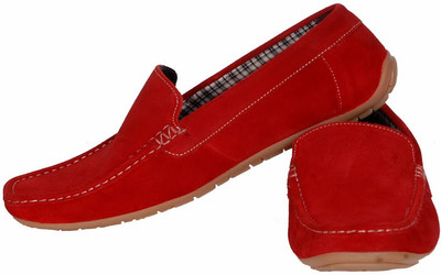 

99Cells David Martin Red Eye Loafers For Men(Red