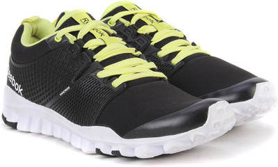 

REEBOK QUICK TEMPO FLEX Running Shoes For Men(Black, Yellow, Blk/gravel/slr green