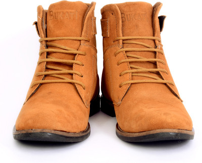 

Sam Stefy Long Tan Boots For Men(Brown)