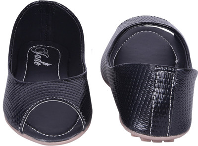 

Jade Chawal Peeptoe Bellies For Women(Black)