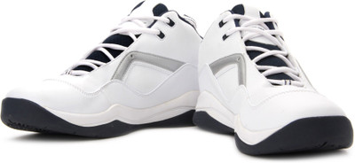 

Sparx SM-BB01 Basketball Shoes For Men(White, Silver, Blue), White navy blue