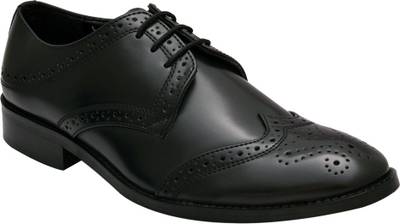 Hirel's Tan Cap Toe Derby Brogue Lace Up Lace Up