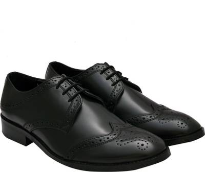 Hirel's Tan Cap Toe Derby Brogue Lace Up Lace Up