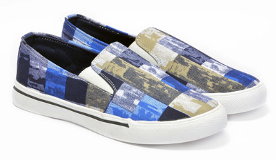 

Boysons mens printed Slip On Sneakers For Men(Multicolor, Blue