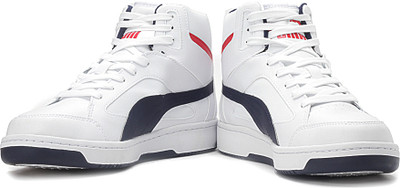 

Puma PUMA Rebound v.2 Hi Sneakers For Men(Navy, White), 04;white;peacoat