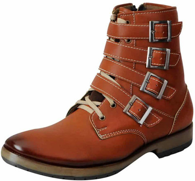 

FAUSTO High Ankle Boots For Men(Tan