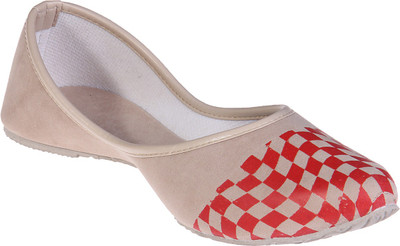 

Goyal Cream Square Print Bellies For Women(Khaki), Skin