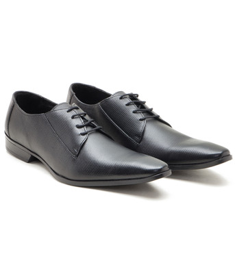 

Franco Leone Genuine Leather Lace Up Shoes For Men(Black
