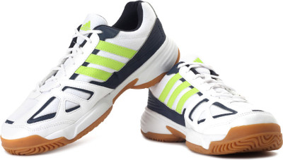 

ADIDAS Cross Court Indoor Shoes For Men(White, Green, Navy, White;urbsky;syello
