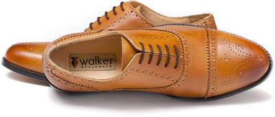 Walker Styleways Excellent Oxford Tan Leather Brogue Lace Up