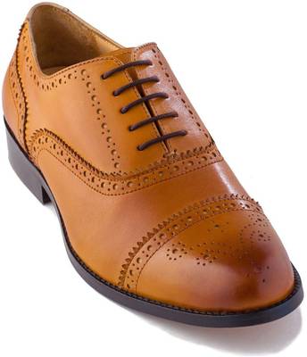 Walker Styleways Excellent Oxford Tan Leather Brogue Lace Up