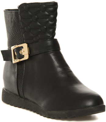 

Flat n Heels Boots For Women(Black)