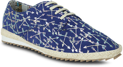 

Get Glamr Stylish Lace Ups Canvas Shoes For Women(Blue