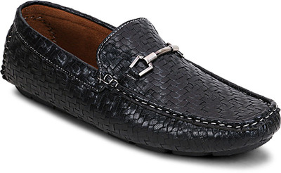 

Get Glamr Woven SlipOn Loafers For Men(Black