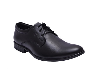 

Bxxy Genuine Leather Derby Lace Up Shoes For Men(Black)