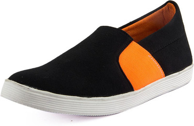 

GEO Canvas Shoes For Men(Black, Orange