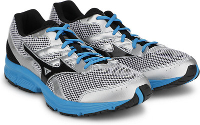 

Mizuno Spark Running Shoes For Men(Silver, Blue, Black), White::black::atomic blue