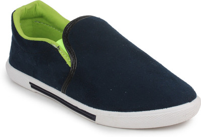 

11e 11e Blue Canvas Slip-On Casual Shoes Canvas Shoes For Men(Blue)