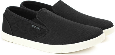 

United Colors of Benetton 16A8SLIPFW35I Loafers For Men(Black, 902