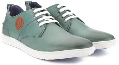 Arrow Men Genuine Leather Sneakers For Men(Green, Navy