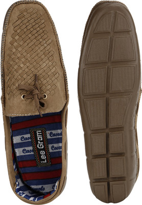 

Lowcha Solid Appeal Loafers For Men(Beige)