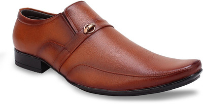 

Smoky 410 Brown Formal Shoes Slip On For Men(Brown)