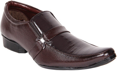 

Dox Brown Slip On Shoes For Men(Brown)