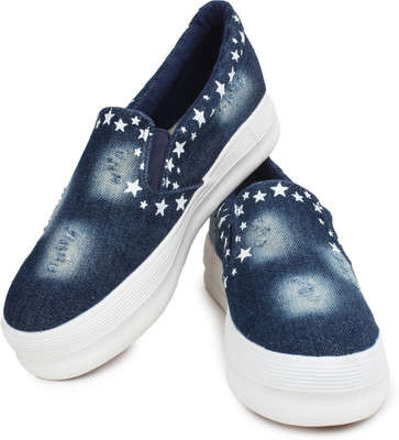 Shoetopia Canvas Shoes For Women(Blue), Navyblue