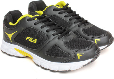 

Fila Running Shoes For Men(Black), A0blk/yel
