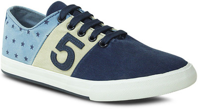

Get Glamr Designer Lace Ups Canvas Shoes For Men(Blue)
