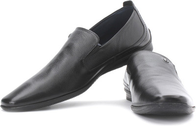 

Louis Philippe Genuine Leather Slip On Shoes For Men(Black