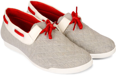 

Sam Stefy Boat Shoes For Women(Grey, Red)