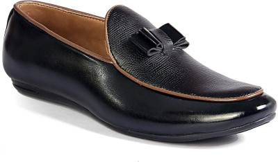 

Levanse Designer Penny Corporate Casuals For Men(Black, Matte black