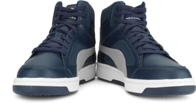 

Puma PUMA Rebound v.2 Hi High Ankle Sneakers For Men(Blue), Peacoat-limestone gray