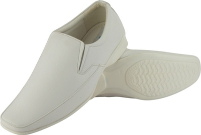 

IShoes Royal White Formals Slip On Shoes For Men(White