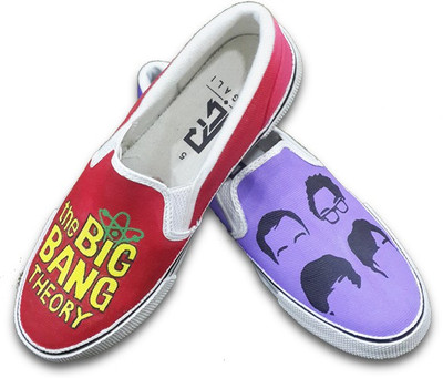 

F-Gali The Big Bang Theory Slip-on Shoes Canvas Shoes For Men(Multicolor