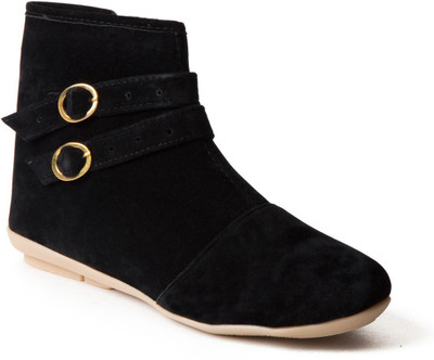 

Babes Women Black Ankle Boots For Women(Black