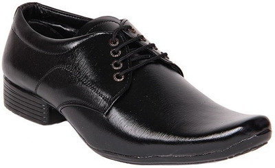 

Dox Black Lace Up Shoes For Men(Black)
