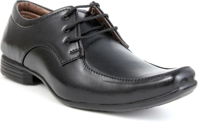 

World Walker Black Shoes Lace Up For Men(Black