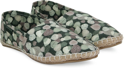

Chemistry Printed Canvas Espadrilles For Women(Green