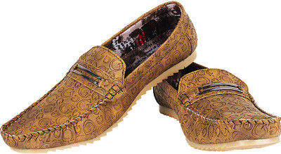 

Kraasa G Patterned Loafers For Men(Tan
