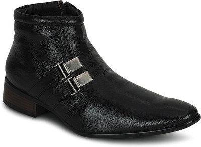 

Kielz Kielz Black Zipper Stylish Boots Boots For Men(Black)