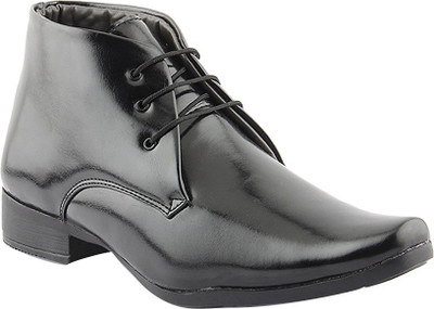 

Dox Black Lace Up Shoes For Men(Black)