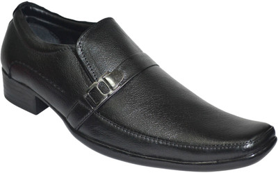 

Human Steps Genuine Leather Slip On Shoes For Men(Black)