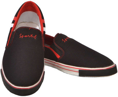 

Rexona Canvas Shoes For Men(Black, Black/red