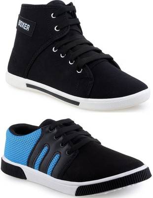 Chevit Blue and Black Sneakers