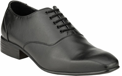 

GAI Black Leather Formal Oxford Lace Up Shoes For Men(Black