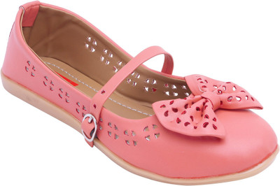 Footrendz Ethnic Bow Touch Bellies For Women(Pink, Peach