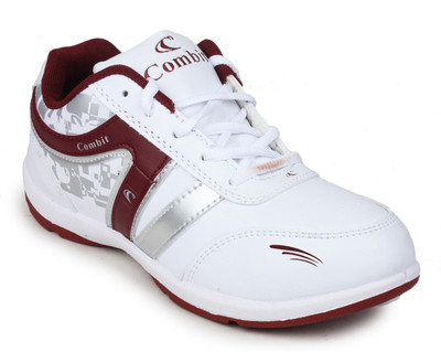 Combit Running Shoes For Men(White, Maroon)