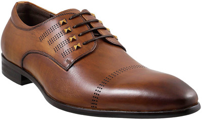

Mochi J.Fontini Lace Up Shoes For Men(Tan, 23;tan